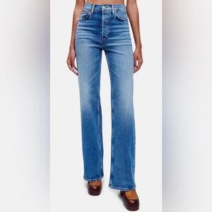 Re/Done 70s Ultra High Rise Wide Leg Jeans (Indigo Storm) size 25